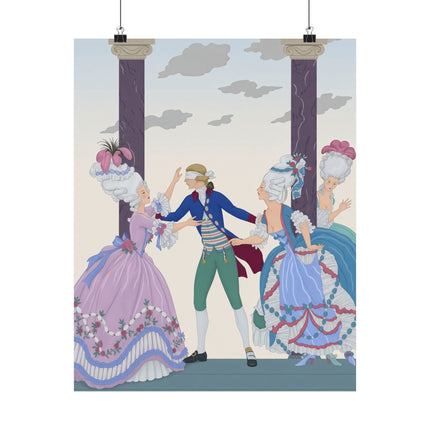 🎭🌹 The Garden Ladies Of Blind Man’s Bluff Matte Vertical Poster – Art Deco Fashion Whimsy
