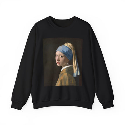 Girl with a Pearl Earring by Johannes Vermeer Heavy Blend™ Crewneck Sweatshirt