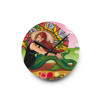 Siren Serenade by Carlo Chiostri Acrylic Wall Clock, Round and Square