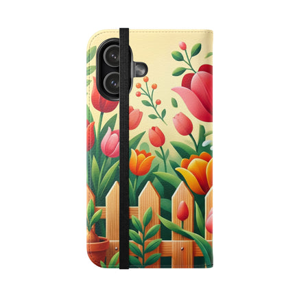 🌷🐦 The Little Garden Tender Flip Case – Sunshine, Care & Storybook Charm
