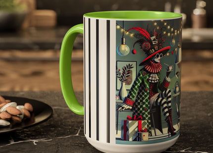 Whimsical Christmas Tea Party Colorful Mugs (11oz, 15oz)