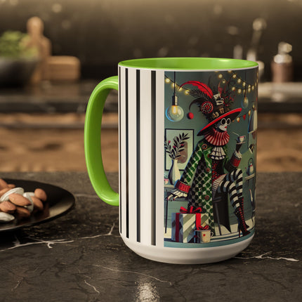 Whimsical Christmas Tea Party Colorful Mugs (11oz, 15oz)