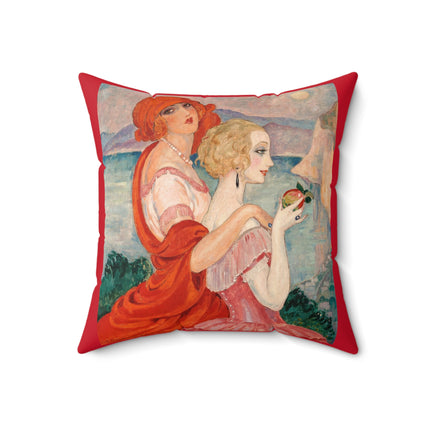 Sur la Route d'Anacapri by Gerda Wegener Spun Polyester Square Pillow