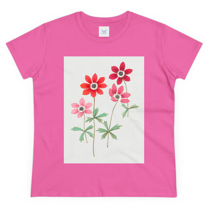 Women's Anemone Print Midweight Cotton Tee