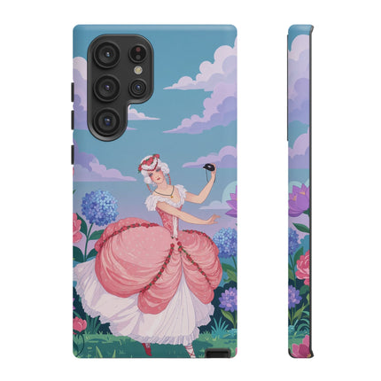 🎭🌸 The Lady Of The Secret Masquerade Phone Case – Art Deco Garden Fantasy