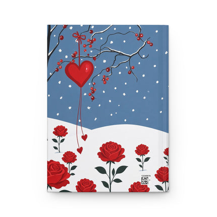 🌹❄️ The Lady Of The Winter Rose Garden Hardcover Journal – Art Deco Floral Elegance