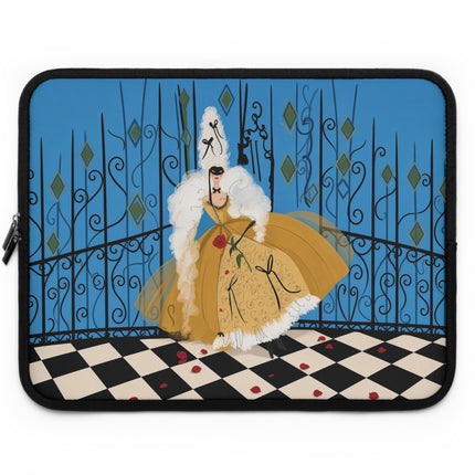 🎭🌹 The Lady Behind The Gilded Gates Laptop Sleeve – Art Deco Masquerade Elegance