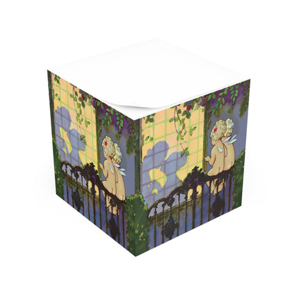 Whispers of Love: A Vintage Art Deco Fairytale Note Cube