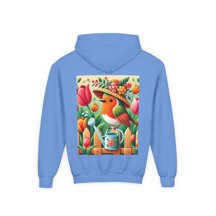 The Little Garden Tender Youth Hooded Sweatshirt – Sunshine, Care & Storybook Charm