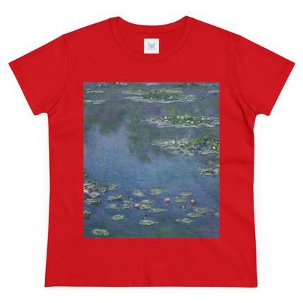 Water Lilies by Claude Monet Women's Midweight Cotton Tee