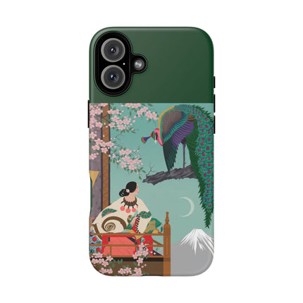 Peacock Garden Phone Case – Japanese Elegance & Timeless Beauty