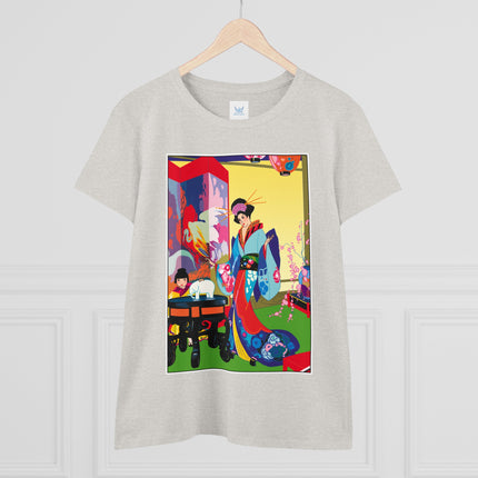 A Timeless Journey by Umberto Brunelleschi Women's Midweight Cotton Tee