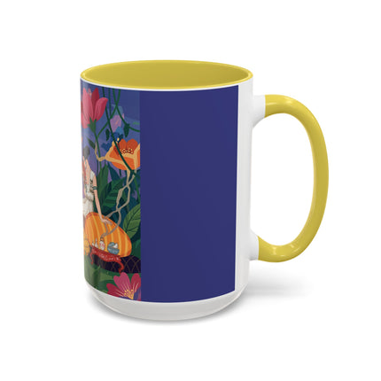 The Garden Of Quiet Reverie Colorful Mugs – Art Deco Botanical Serenity