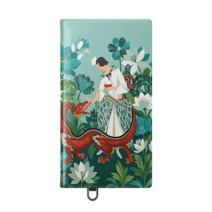 🐉🌿 The Dragon Keeper Flip Case – Art Deco Floral Fantasy