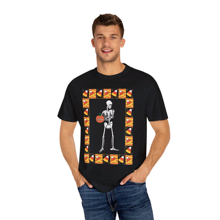 Candy Corn Skeleton Unisex Garment-Dyed T-shirt