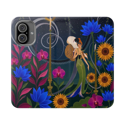 🌙🕯️ The Lady Of The Midnight Garden Flip Case – Art Deco Nocturne