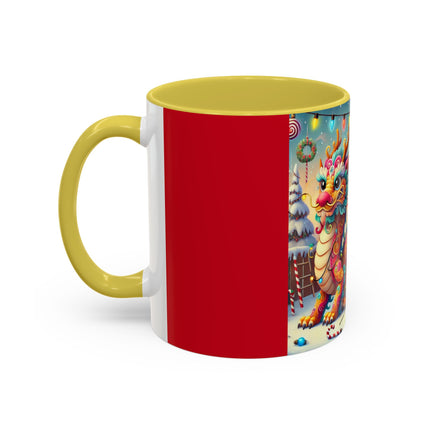 Playful Dragon's Christmas Colorful Mugs (11oz, 15oz)