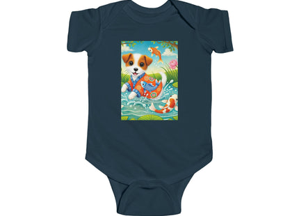 Koi Pond Puppy Infant Fine Jersey Bodysuit