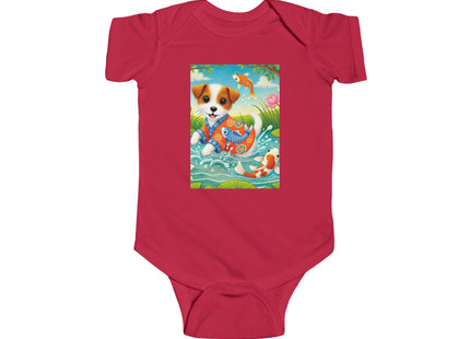 Koi Pond Puppy Infant Fine Jersey Bodysuit