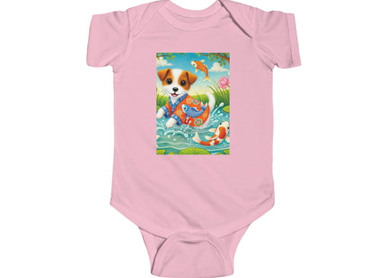 Koi Pond Puppy Infant Fine Jersey Bodysuit