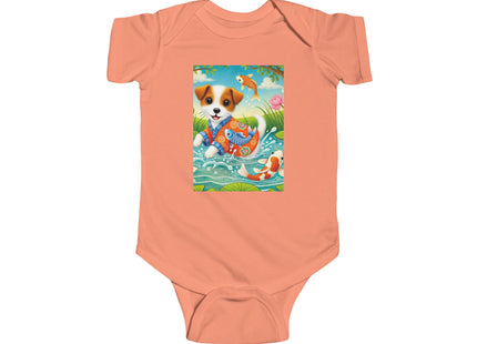 Koi Pond Puppy Infant Fine Jersey Bodysuit