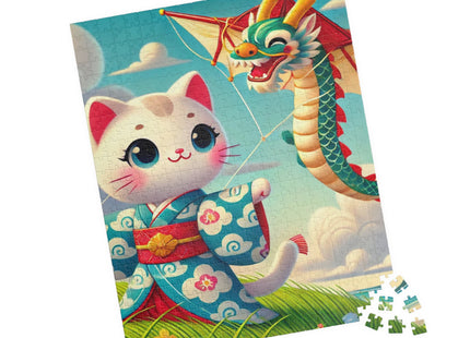 Geisha Kitten and the Dragon Kite Puzzle (110, 252, 520-piece)