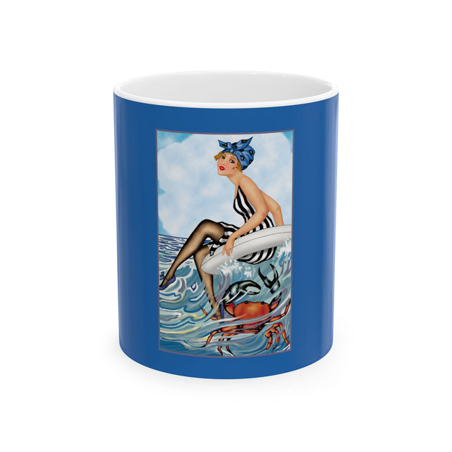 Playful Waves and Fashion Follies Ceramic Mug 11oz