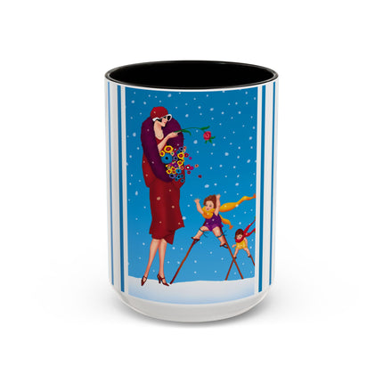 Snowfall & Couture Colorful Mugs (11oz, 15oz)