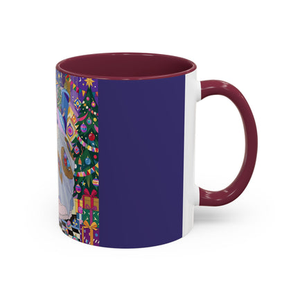 🎄✨ The Lady Of The Christmas Ornament Colorful Mug – Art Deco Holiday Fantasy