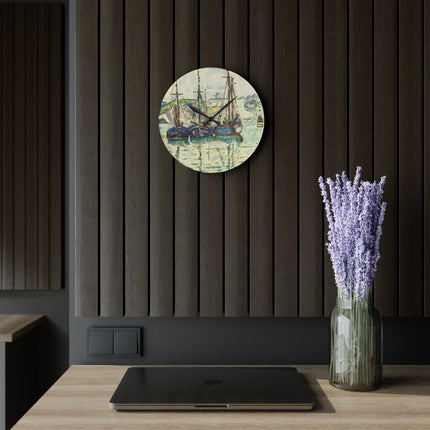 Le Trieux Paul Signac Acrylic Wall Clock, Round and Square