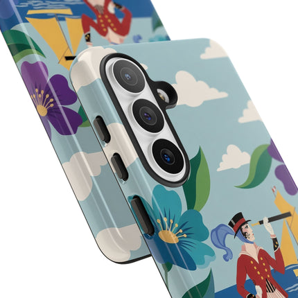 🌊🔭 The Lady Of The Seaside Lookout Phone Case – Art Deco Nautical Adventure