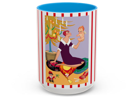 Art Deco Christmas Colorful Mugs (11oz, 15oz)