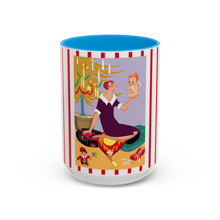 Art Deco Christmas Colorful Mugs (11oz, 15oz)