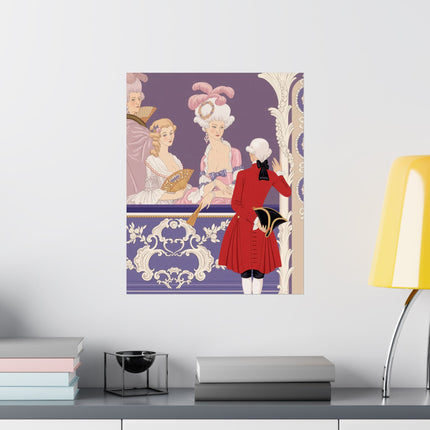 🎭🌹 Leur Loge Matte Vertical Poster – George Barbier Art Deco Opera House Romance