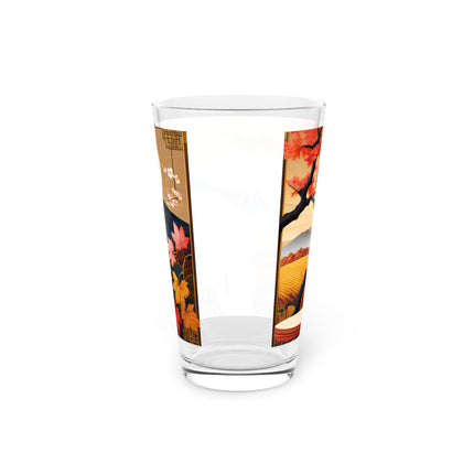 Crane at an Autumn Vineyard Glass, 16oz