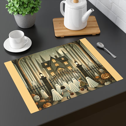 Ghostly Welcome – A Halloween Night Placemat, 1pc