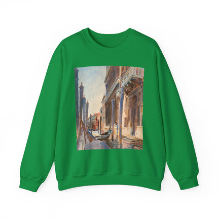 Gondola Moorings on the Grand Canal by John Singer Sargent Heavy Blend™ Crewneck Sweatshirt