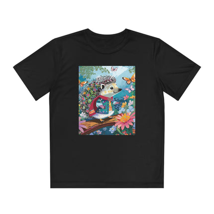 Cute Hedgehog Youth Competitor Tee – Garden Adventure & Whimsical Charm