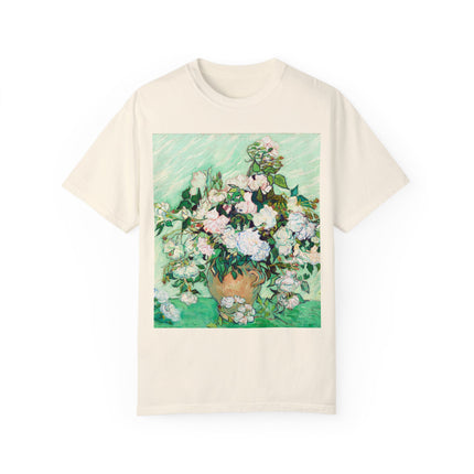 Roses by Vincent Van Gogh Unisex Garment-Dyed T-shirt