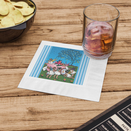 Enchanted Easter Gathering White Coined Napkins