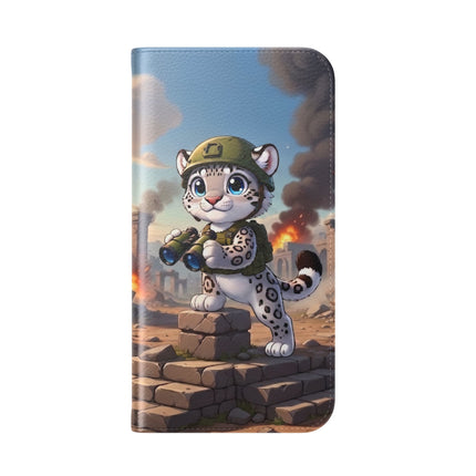 🐆🔭 The Snow Leopard Lookout Flip Case – Adventure, Curiosity & Fearless Style