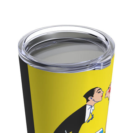 A Moment of Elegance: A Passionate Embrace Amidst Golden Splendor Tumbler 20oz