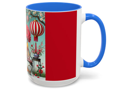 Reading in a Painted Garden Colorful Mugs (11oz, 15oz)