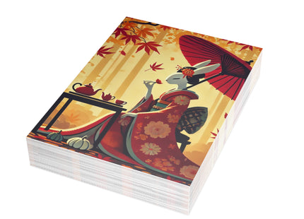 Theatrical Harvest Rabbit Postcards (envelopes included) - Bundles of 10, 30, 50 Pieces