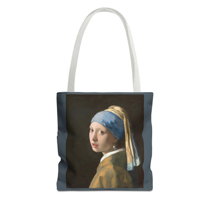 Girl with a Pearl Earring by Johannes Vermeer Tote Bag (AOP)
