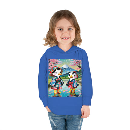 Rainy Day Ducks Toddler Pullover Fleece Hoodie
