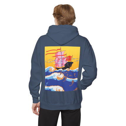 Golden Seas and Whimsical Dreams Unisex Garment-Dyed Hoodie