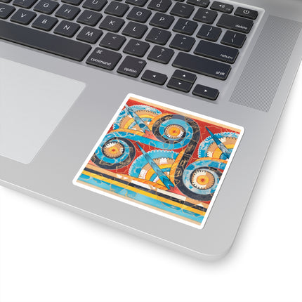 Reproduction of S-Spiral Frieze by Emile Gilliéron Kiss-Cut Stickers (4 Sizes)