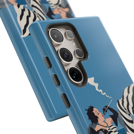 Art Deco Smoker Phone Case – Glamorous Lounging & Timeless Allure