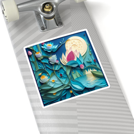 Ethereal Moonlit Lake Kiss-Cut Stickers (4 Sizes)